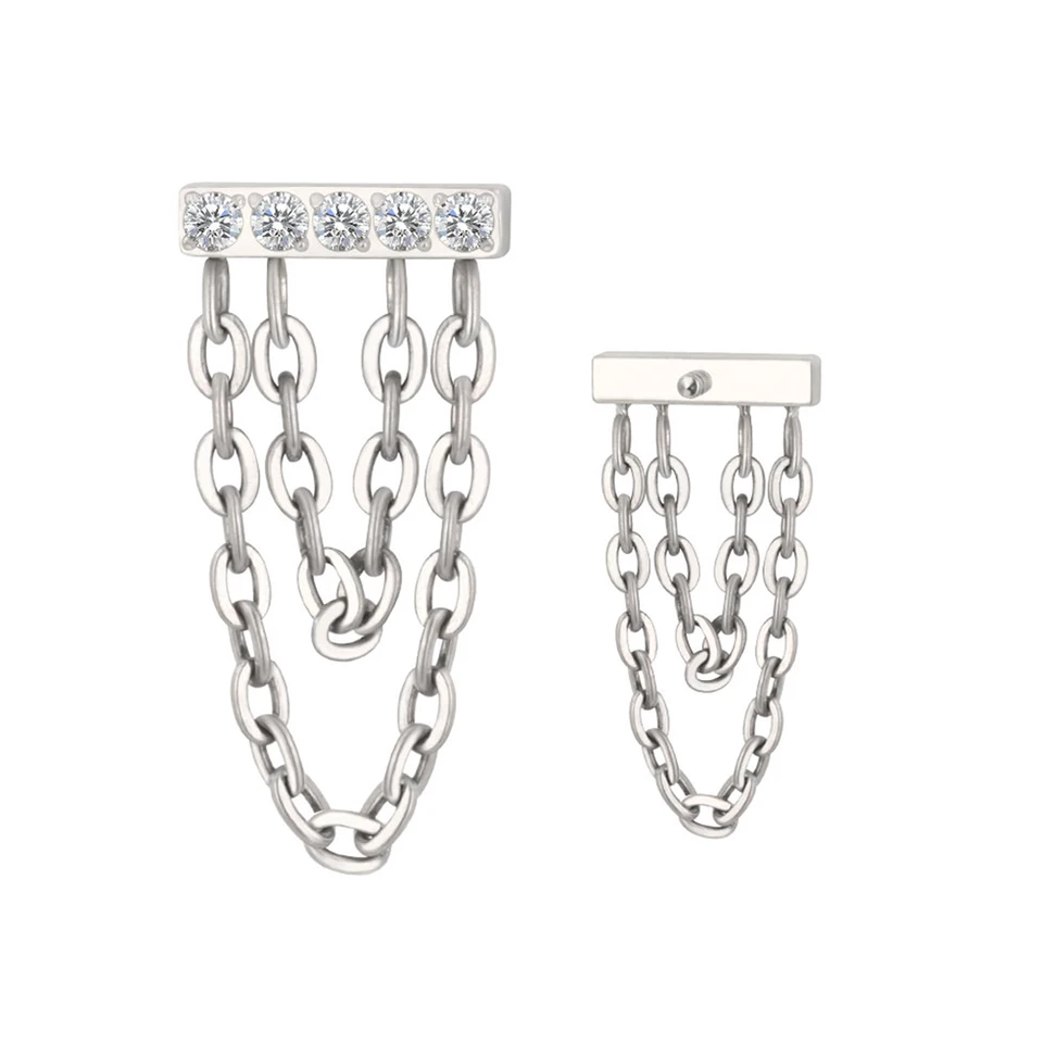 Per Orecchie Sensibili Con Zirconia Cubica Limerencia G23