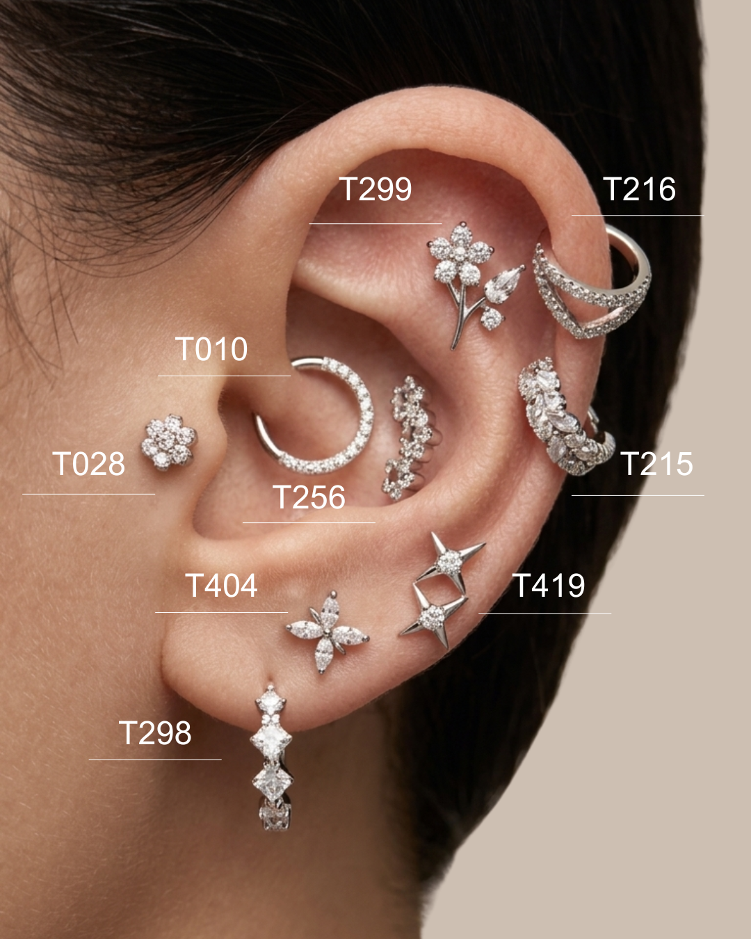 Adorable Composizione Piercing Set