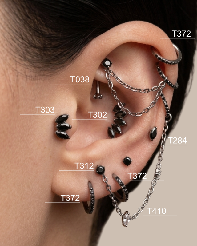 Dahlia set piercing