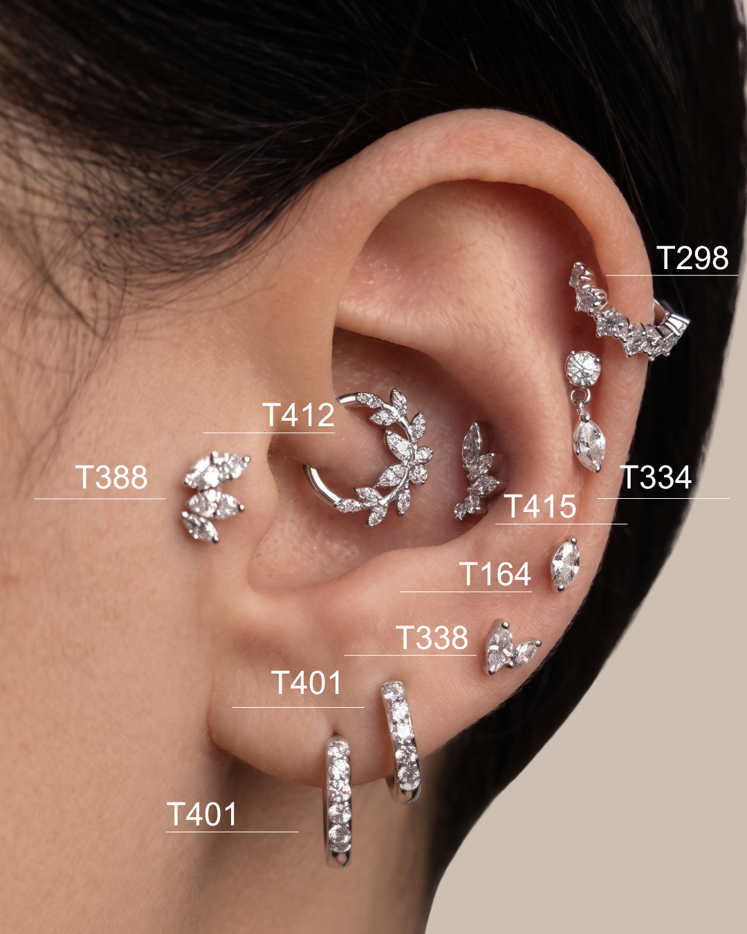 Joyful piercing set