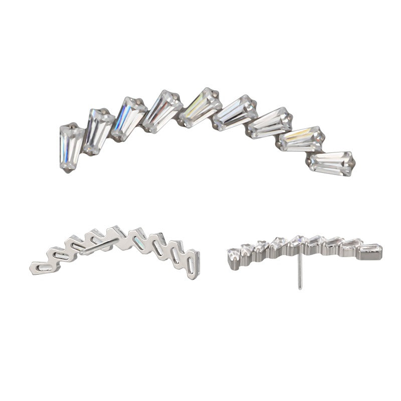 Labret in titanio anallergico forma geometrica