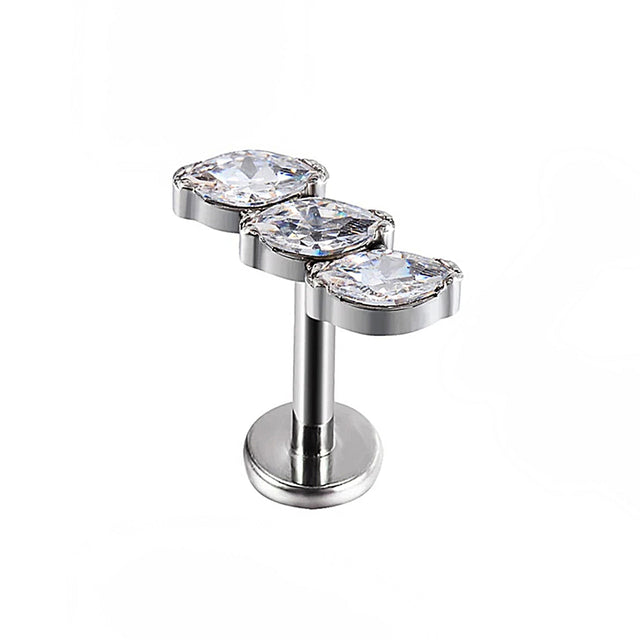Labret luminoso piercing zirconia