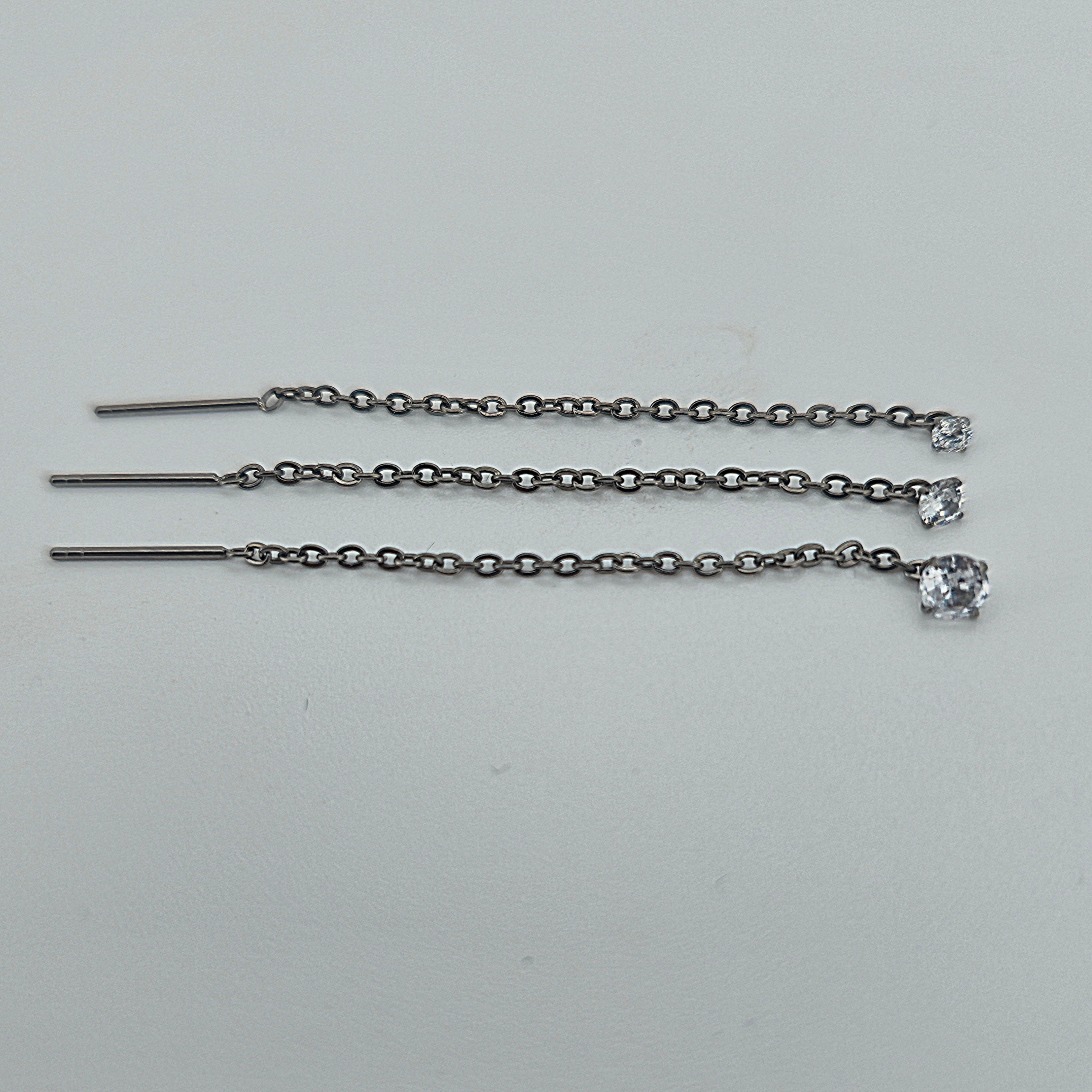 ORECCHINI TITANIO ANALLERGICO CERTIFICATO E ZIRCONIA