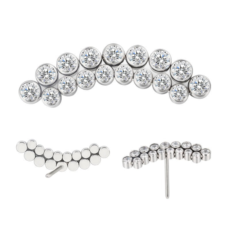 labret con diamantini zirconia