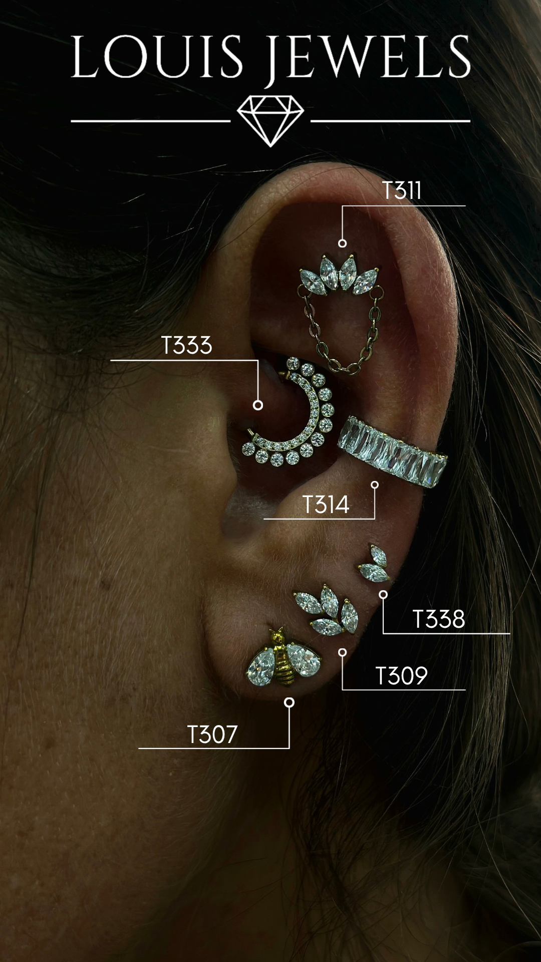 nature set piercing orecchio