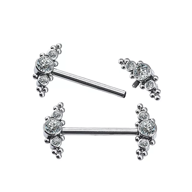 nipple threadless - piercing titanio t169