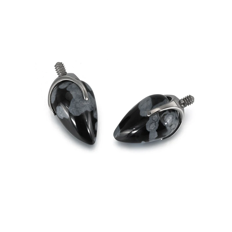 piercing barbell nero titanio