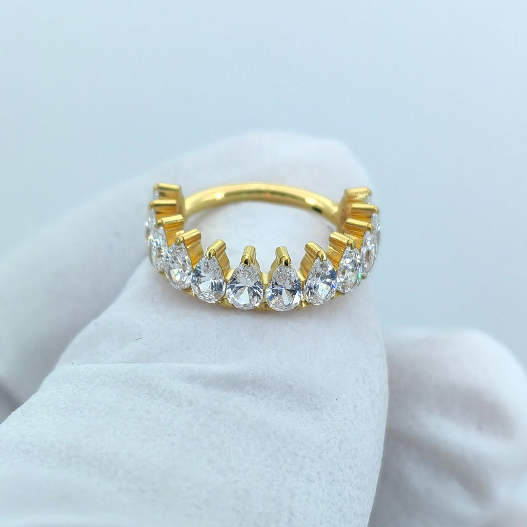 piercing ring clicker anallergico zirconia