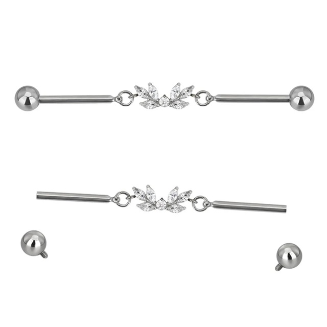 Barbell Industrial Piercing Titanio