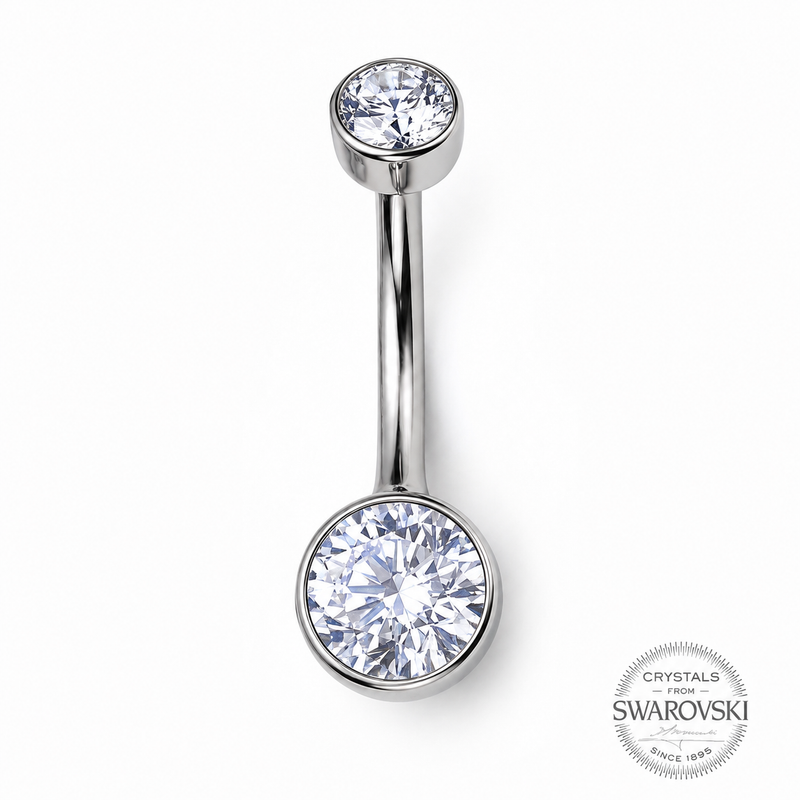 Gioiello Swarovski ombelico navel titanio