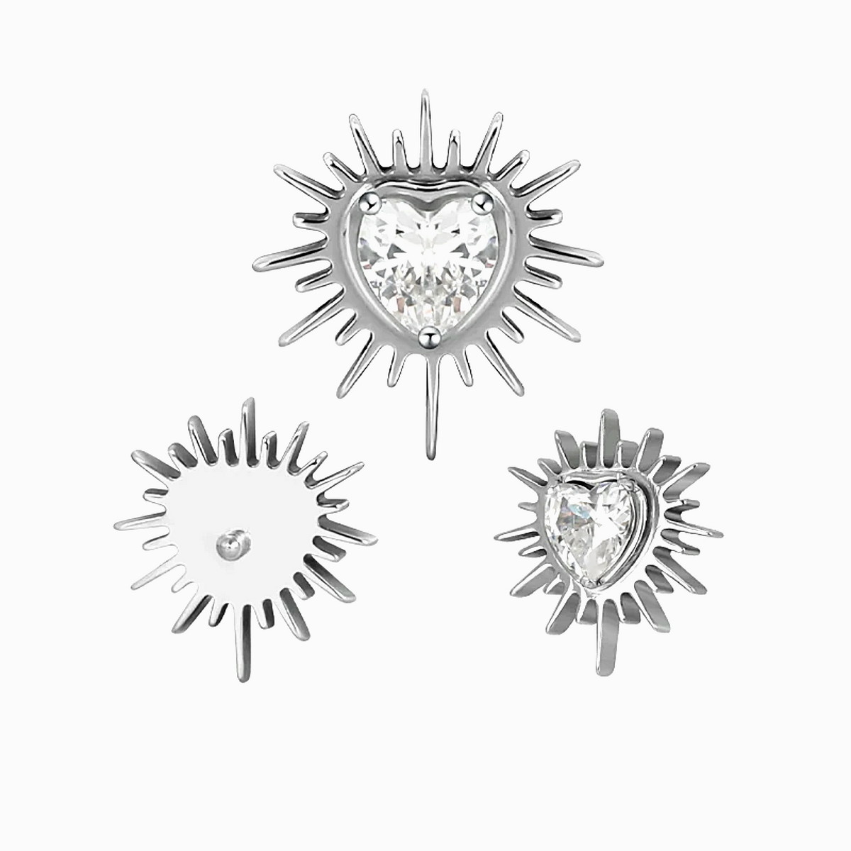 Labret Cuore Titanio anallergico