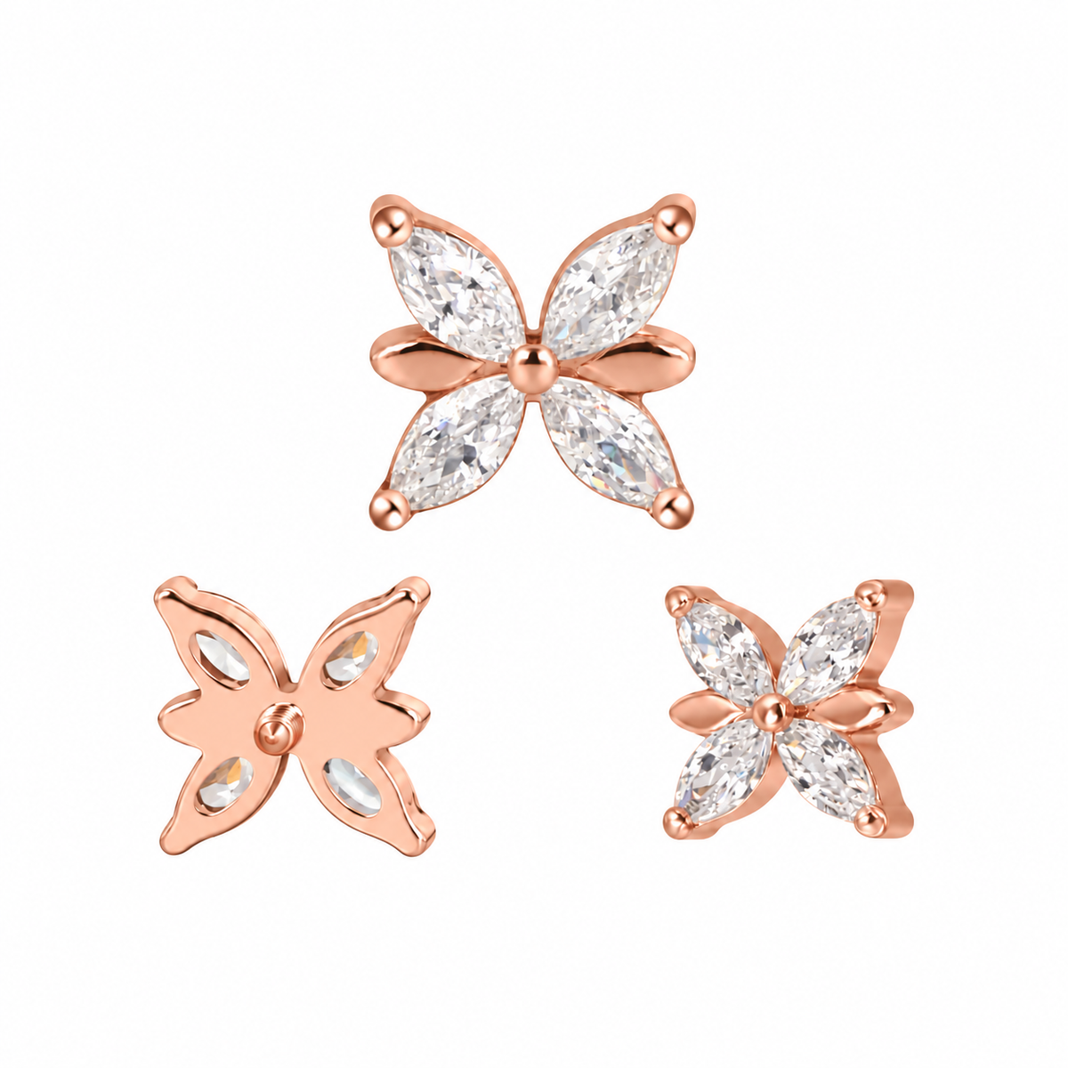 Labret_Farfallina_Titanio_anodizzazione oro rosa