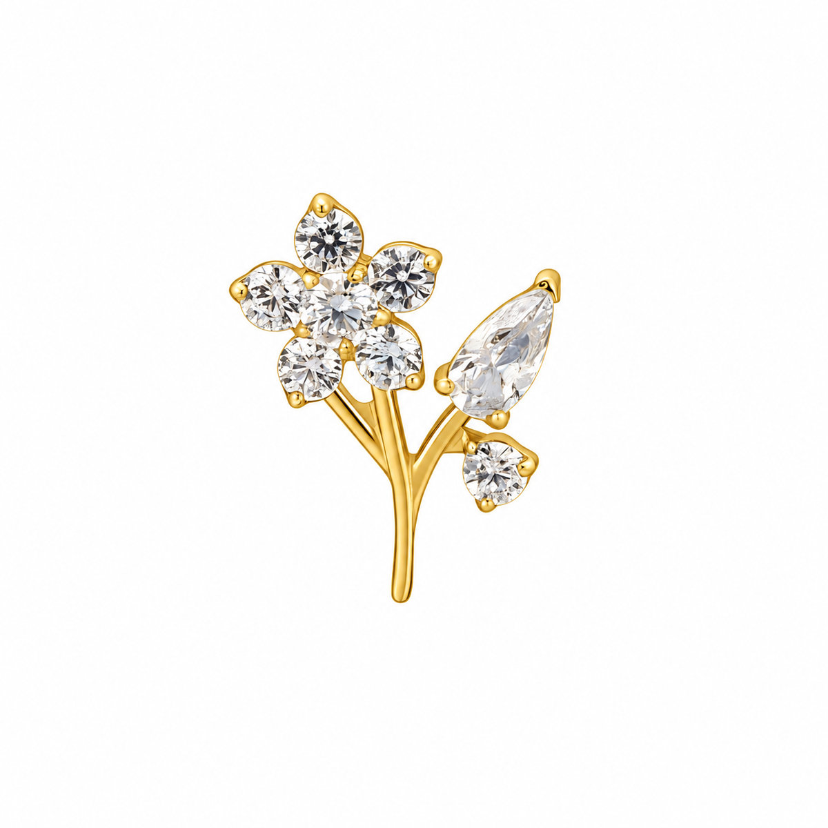 Piercing Labret "Fiore Brllante" - Titanio [T299]
