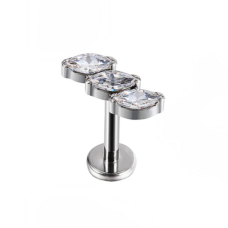 Labret luminoso piercing zirconia