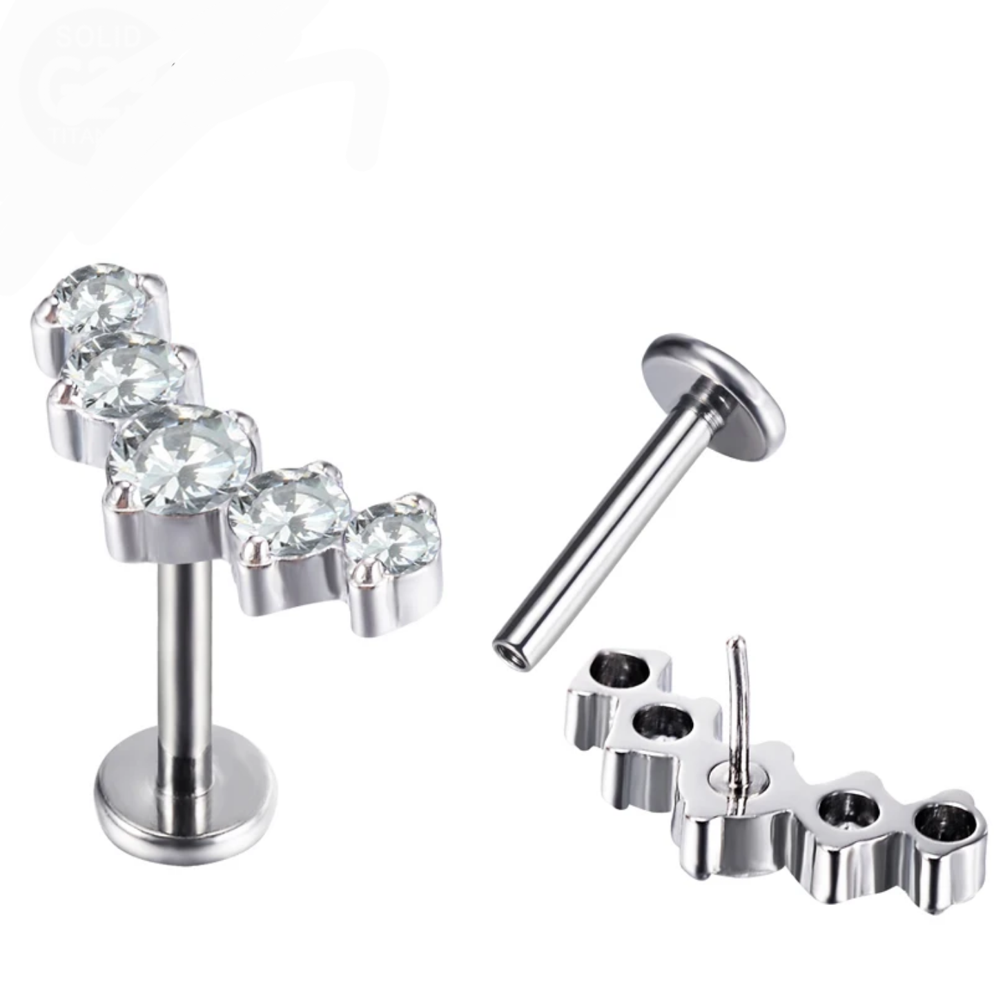 Labret titanio Marquise Threadless