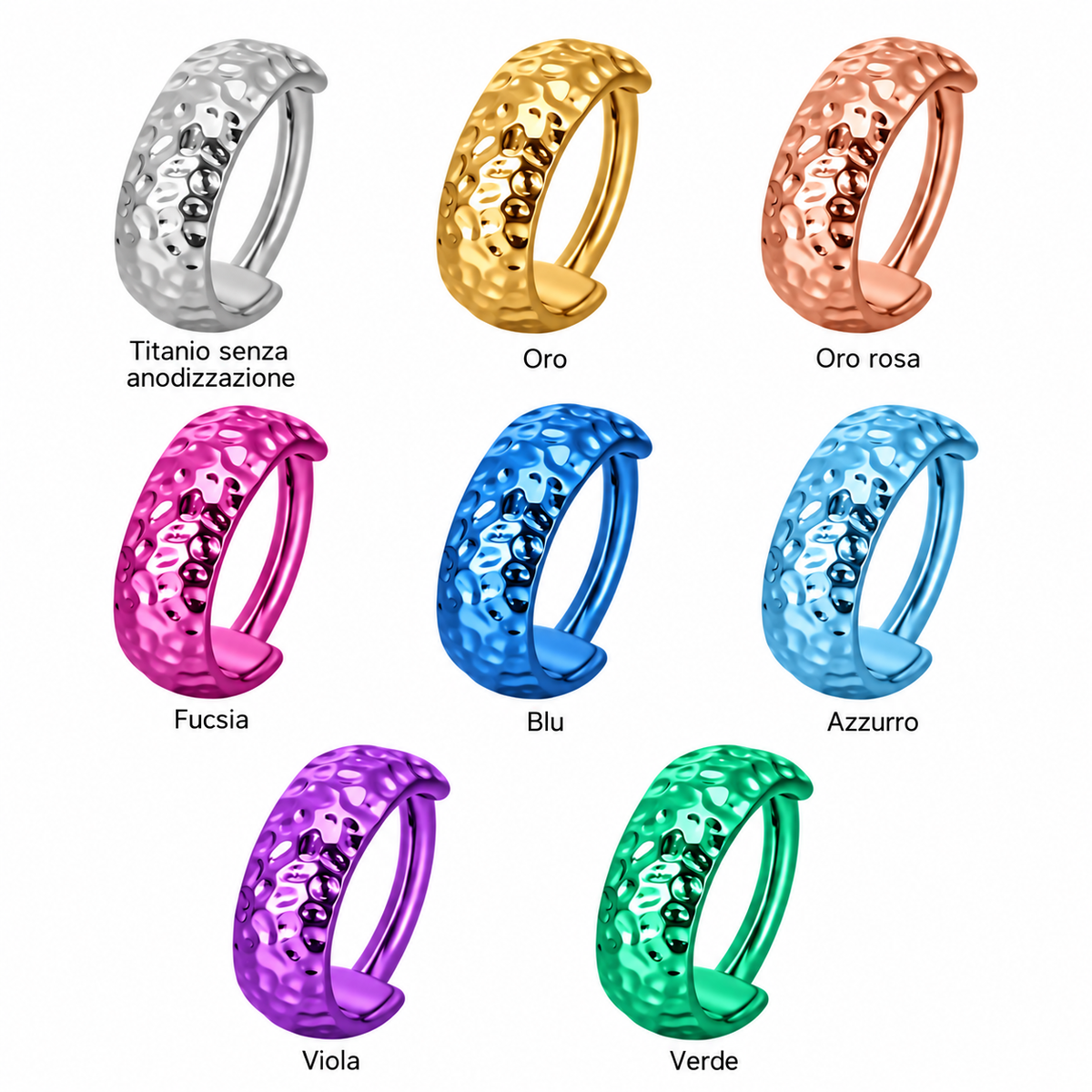 Piercing_Ring_Martellato_Titanio_anodizzazione