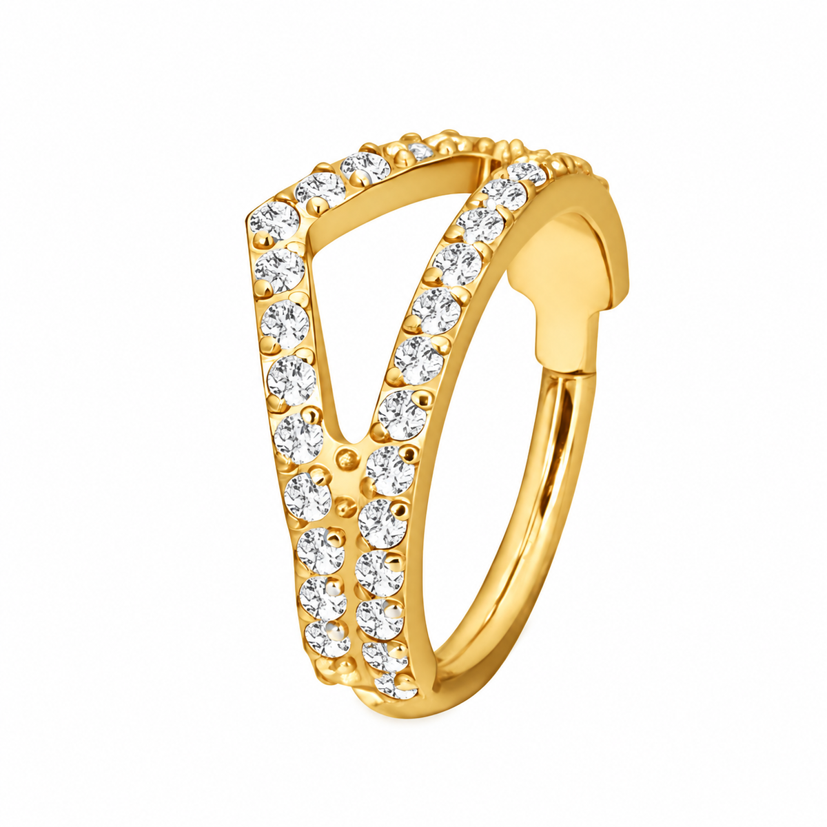Piercing Ring Clicker "Geometry" - Titanio [T216]