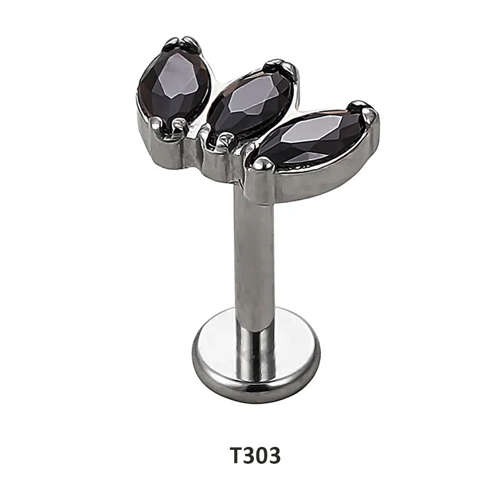 T303 piercing labret nero