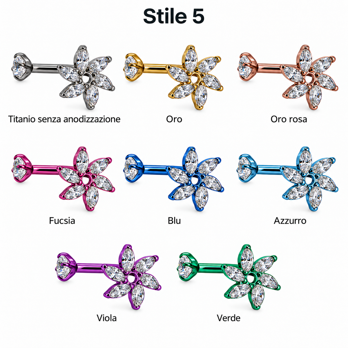 bananina piercing Shuriken fiore
