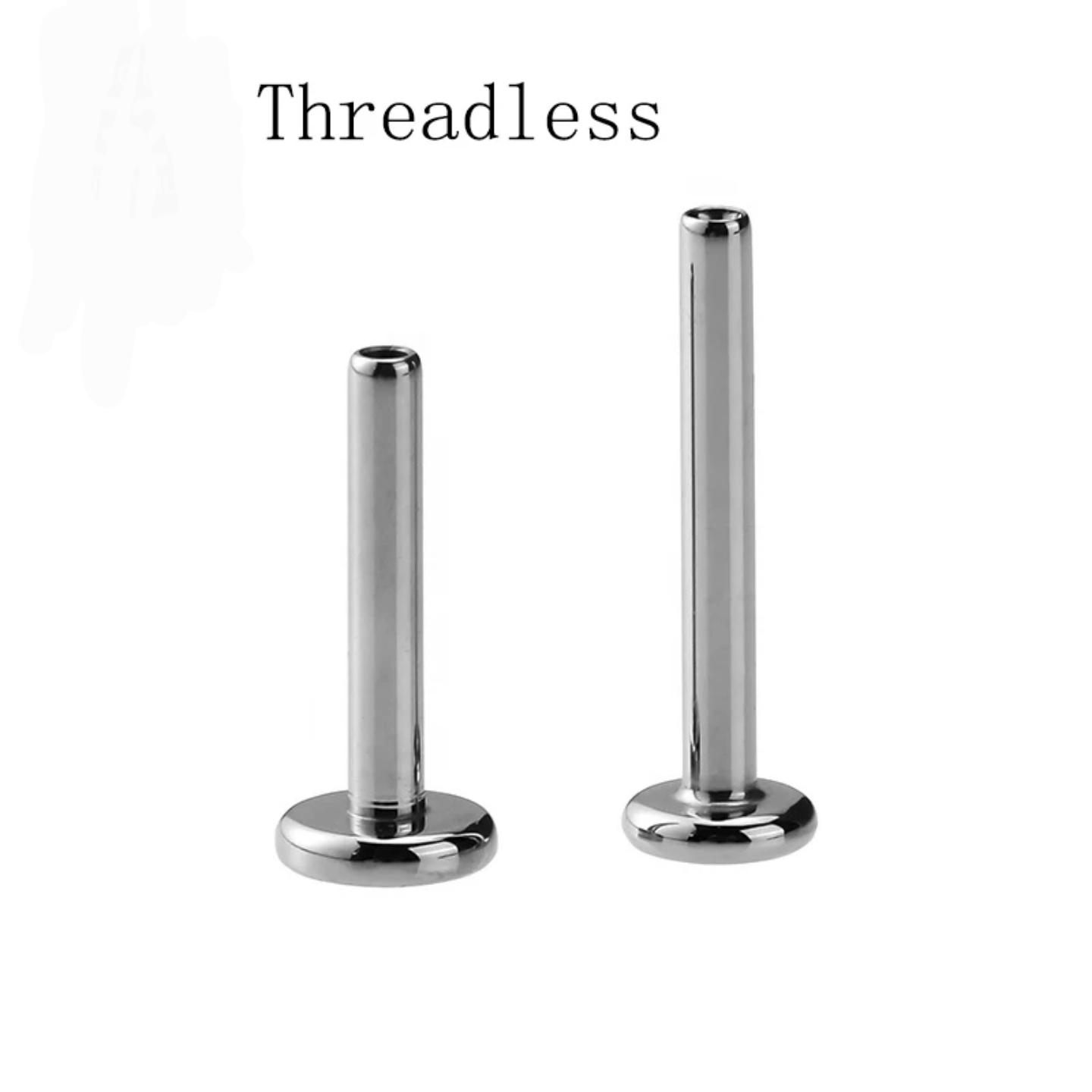 base labret threadless titanio