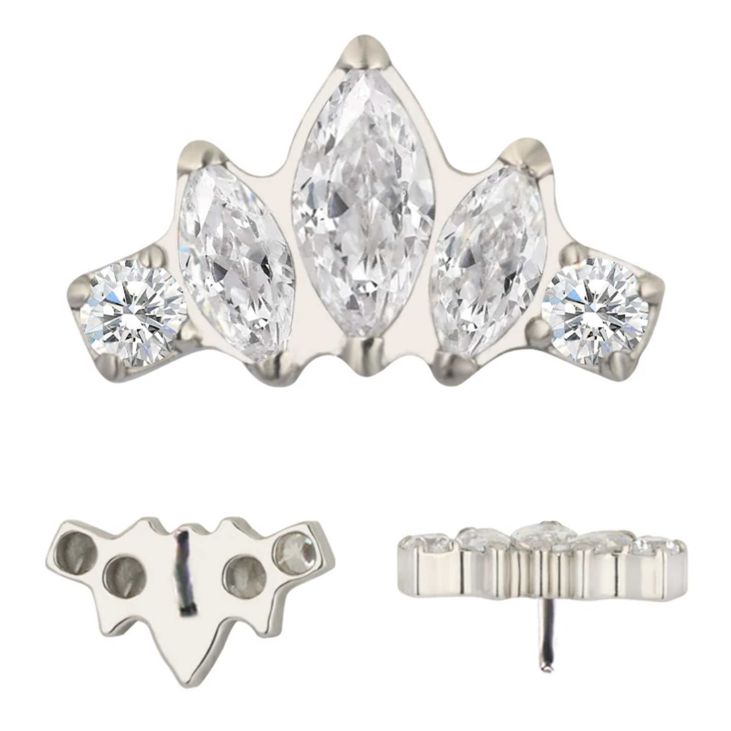 labret corona luminosa titanio