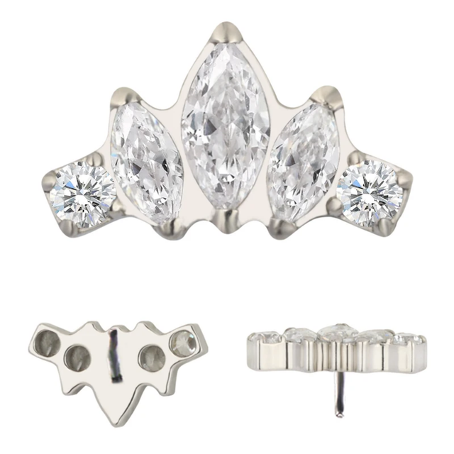 labret corona luminosa titanio