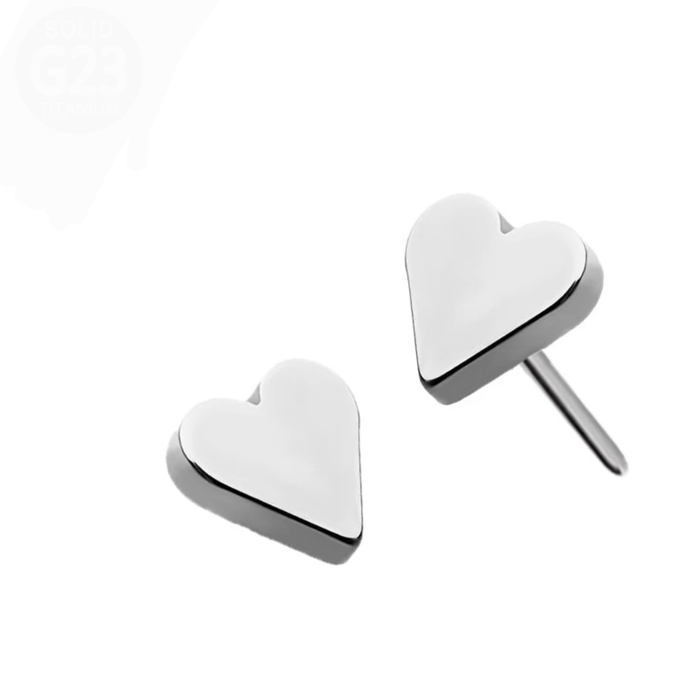 labret cuore anallergico threadless