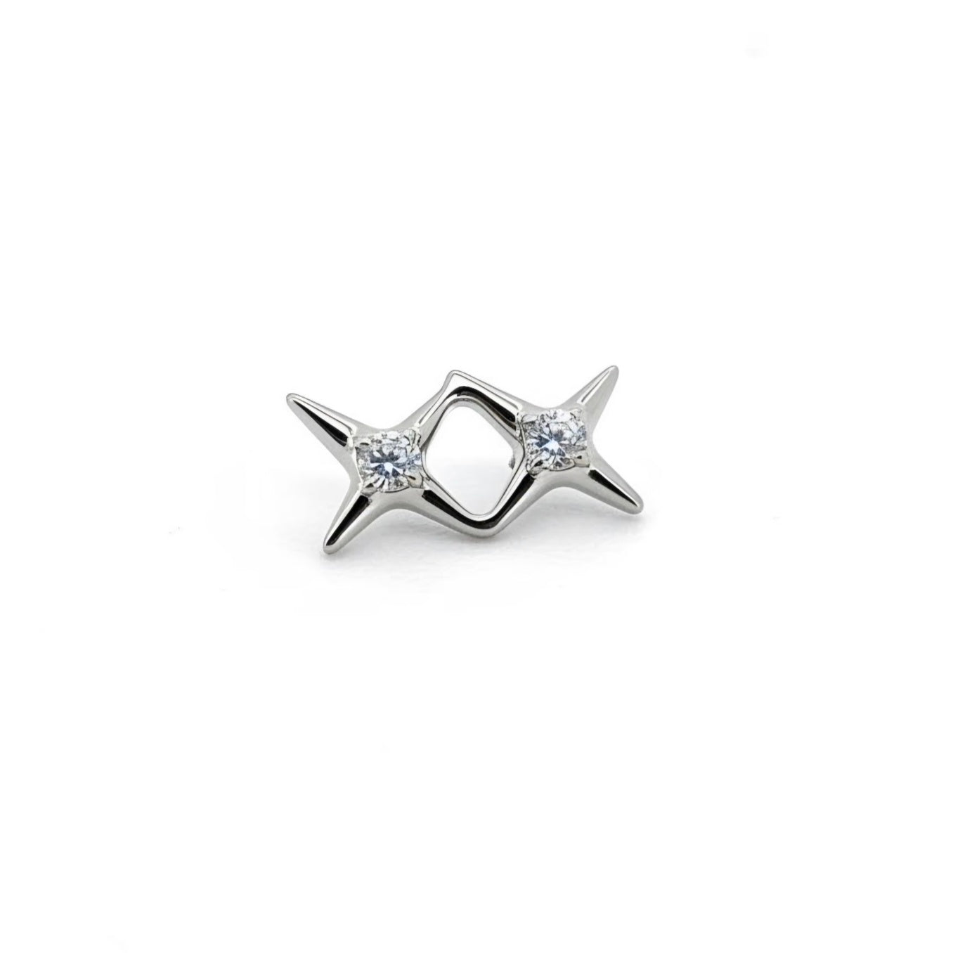 labret piercing geometrico titanio