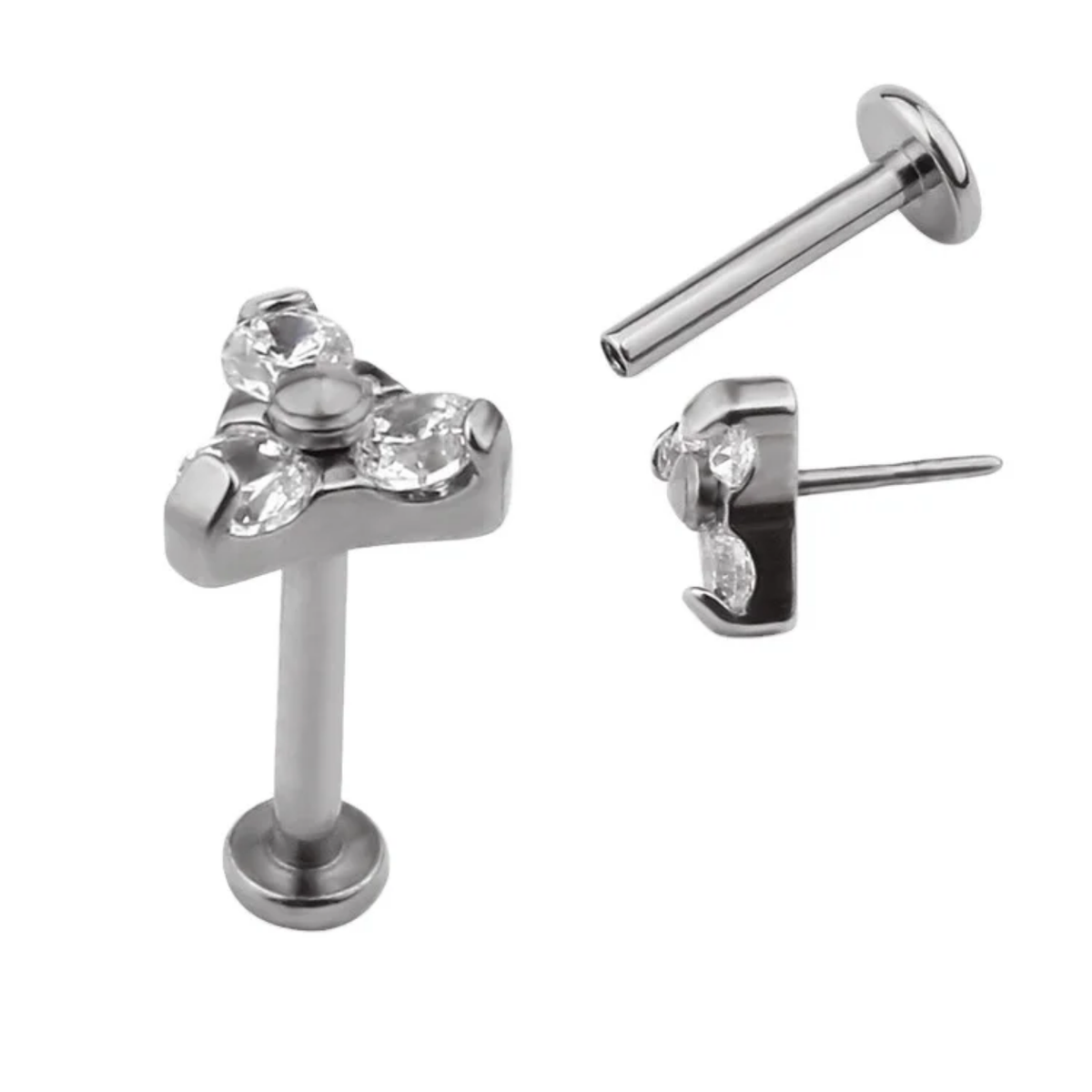 labret threadless trinity anallergico