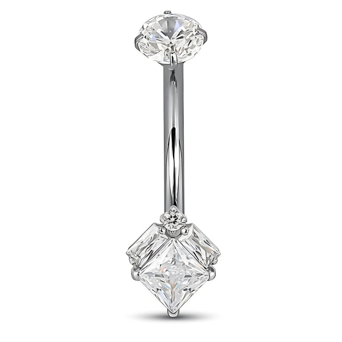 navel zirconi taglio geometrico