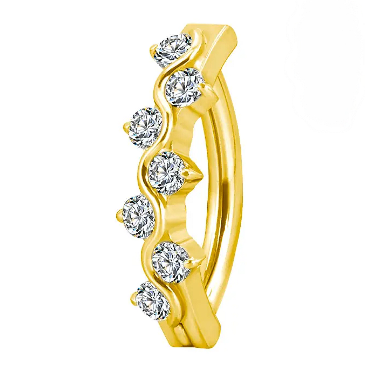 navel zirconia piercing ombelico