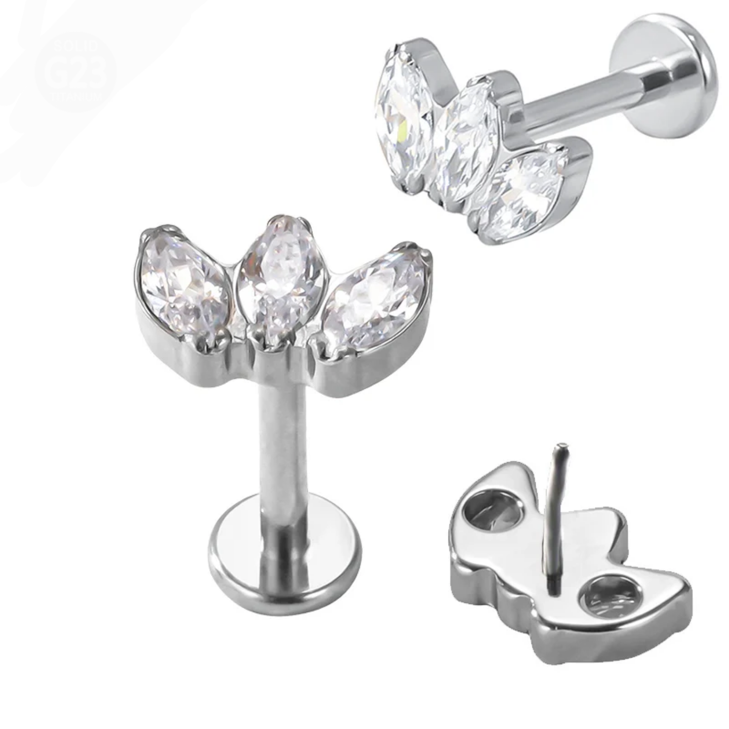 piercing anallergico titanio certificato labret