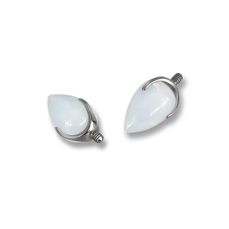 piercing barbell bianco titanio