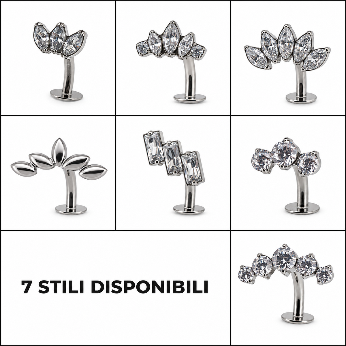 piercing floating navel 7 stili