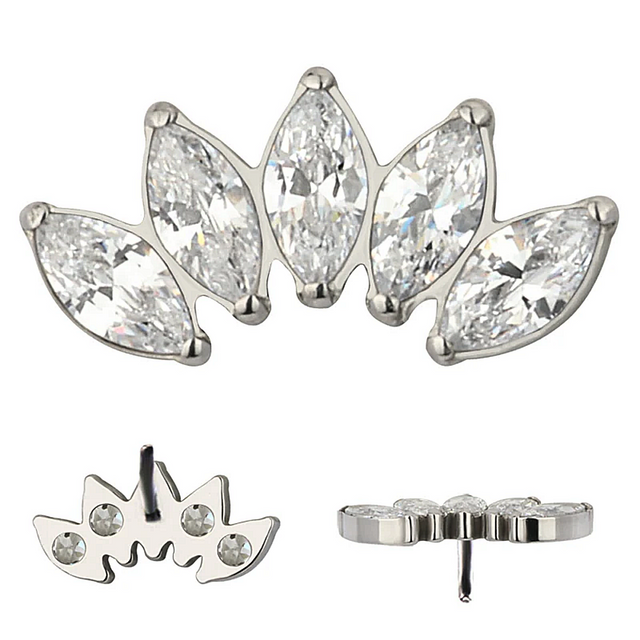 piercing labret threadless luminoso