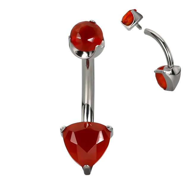 piercing navel rosso