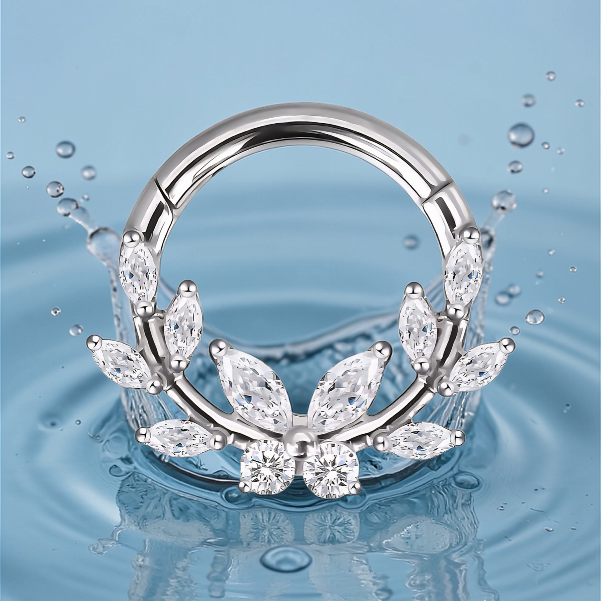 piercing ring clicker zirconia