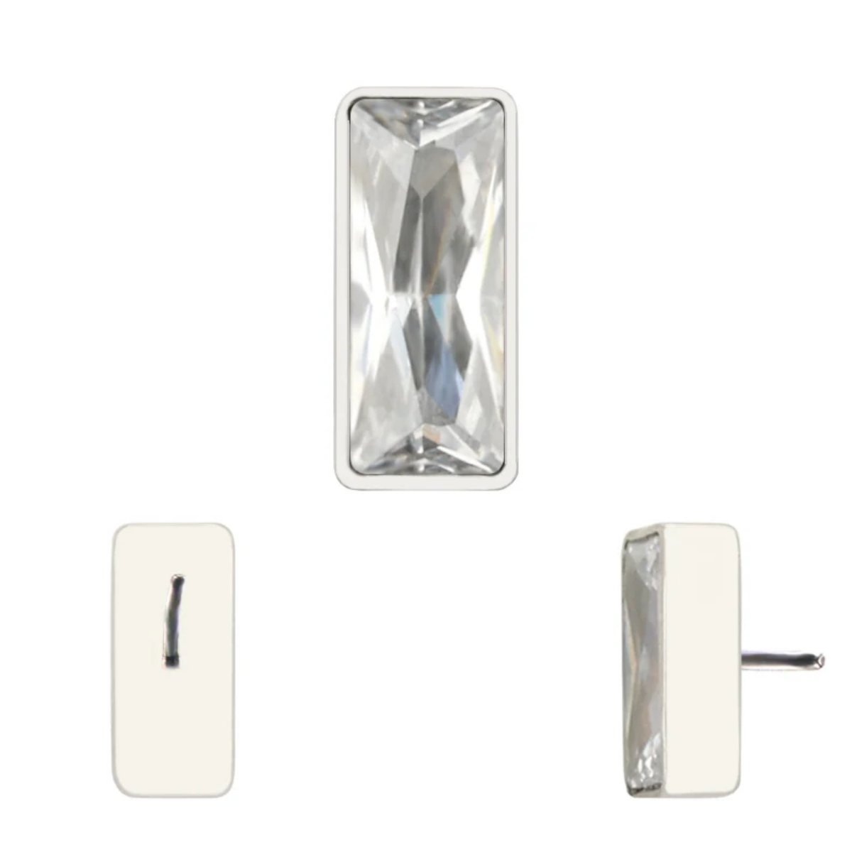 piercing threadless luminoso titanio