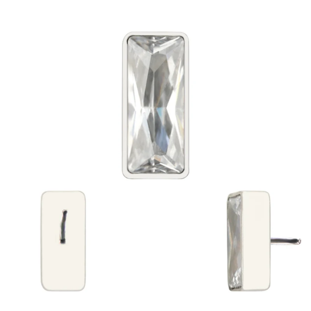 piercing threadless luminoso titanio