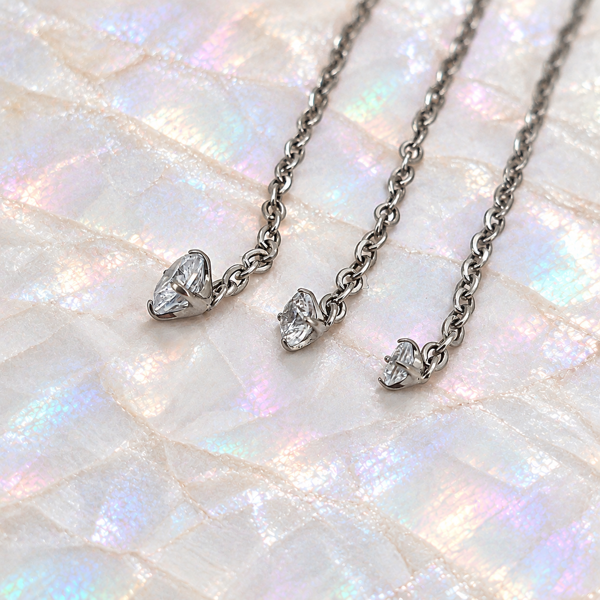 saliscendi con zirconia cubica clear