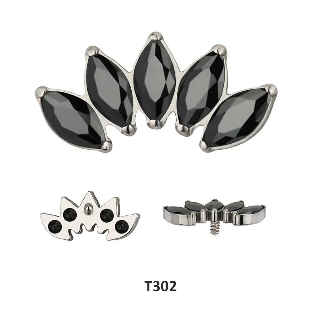 t302 piercing labret threadless nero
